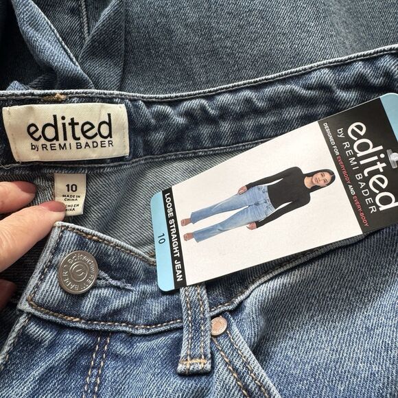 Edited by Remi Bader Women's Loose Straight Jean Size 10 Authentic Casual Denim - Picture 5 of 7